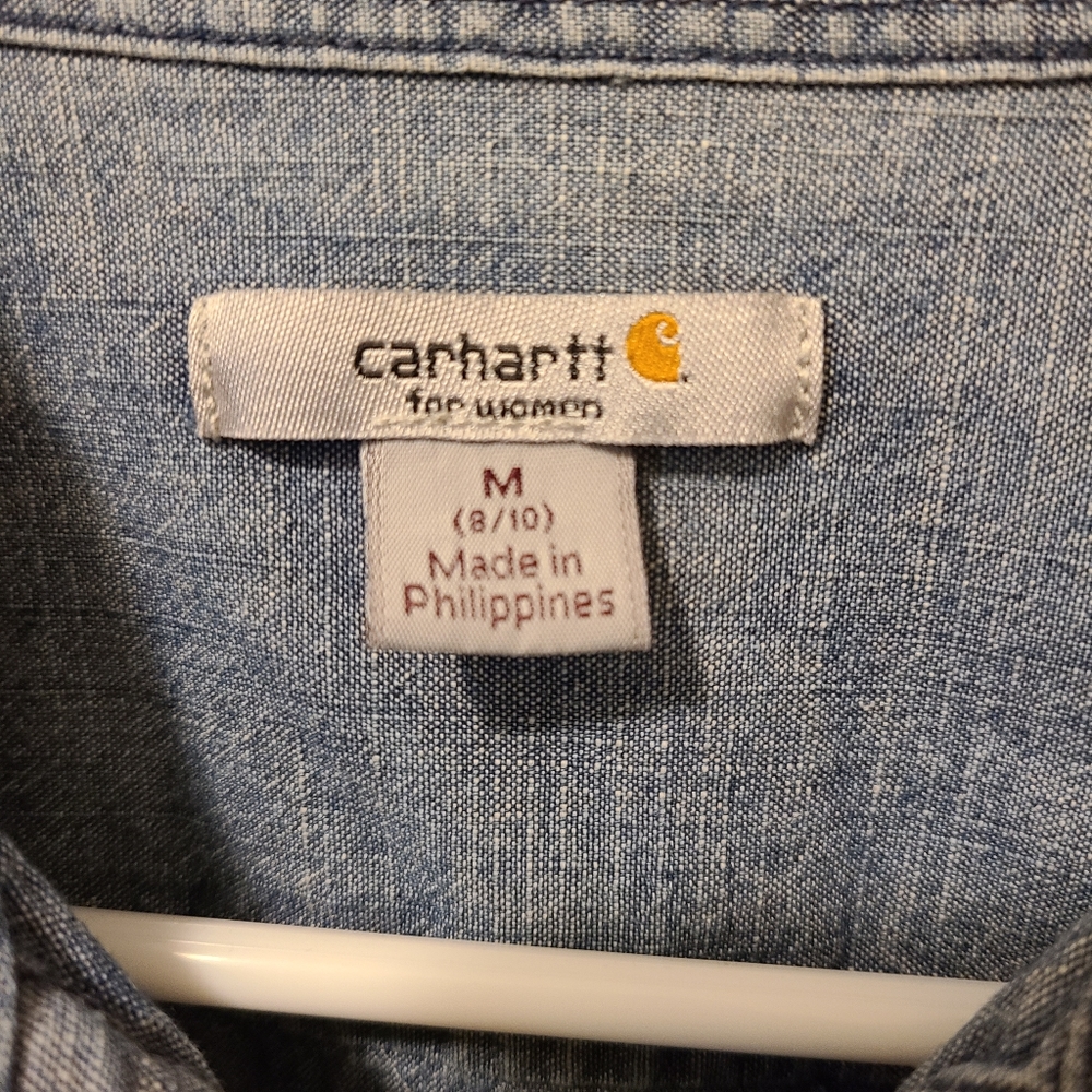 Carhartt Chambray Button Down Size Medium - image 3